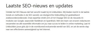 seo nieuws